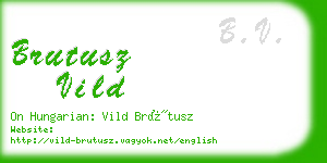 brutusz vild business card